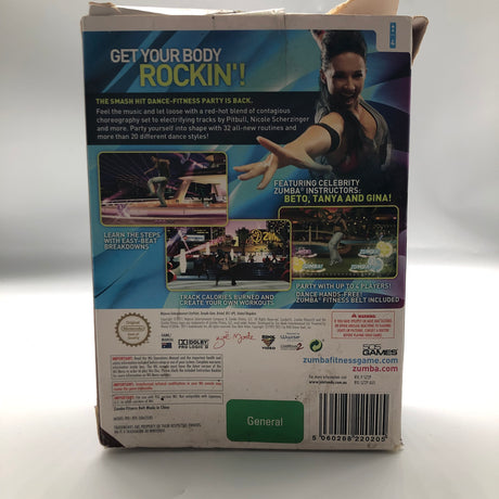 Zumba Fitness 2 II Nintendo Wii Game Boxed + Belt