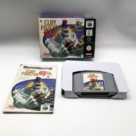 Clay Fighter 63 ⅓ Nintendo 64 N64 Game Boxed Complete PAL
