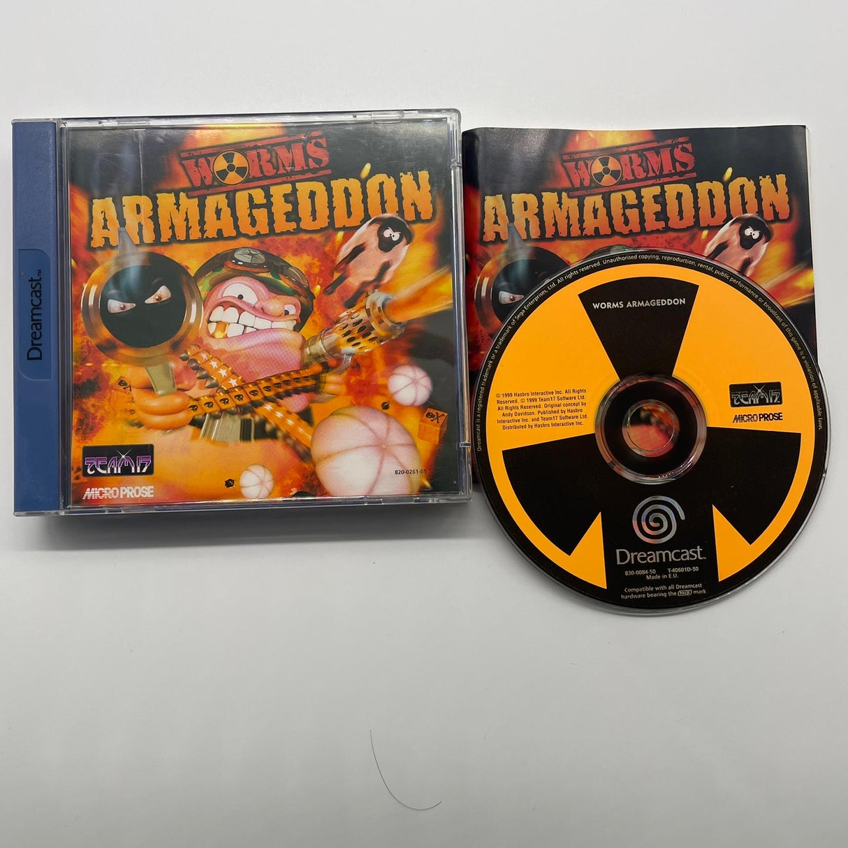 Worms Armageddon Sega Dreamcast Game + Manual PAL - Trippy Trades 
