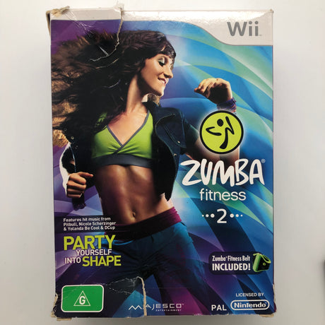 Zumba Fitness 2 II Nintendo Wii Game Boxed + Belt