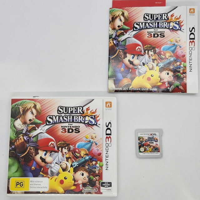 Super Smash Bros Nintendo 3DS Game + Manual PAL