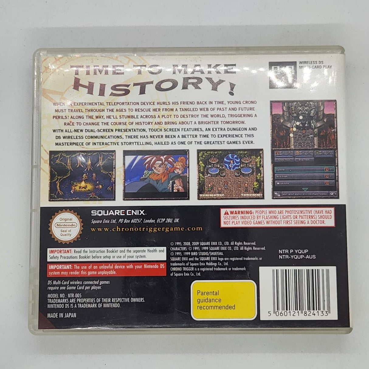 Chrono Trigger Nintendo DS Game + Manual