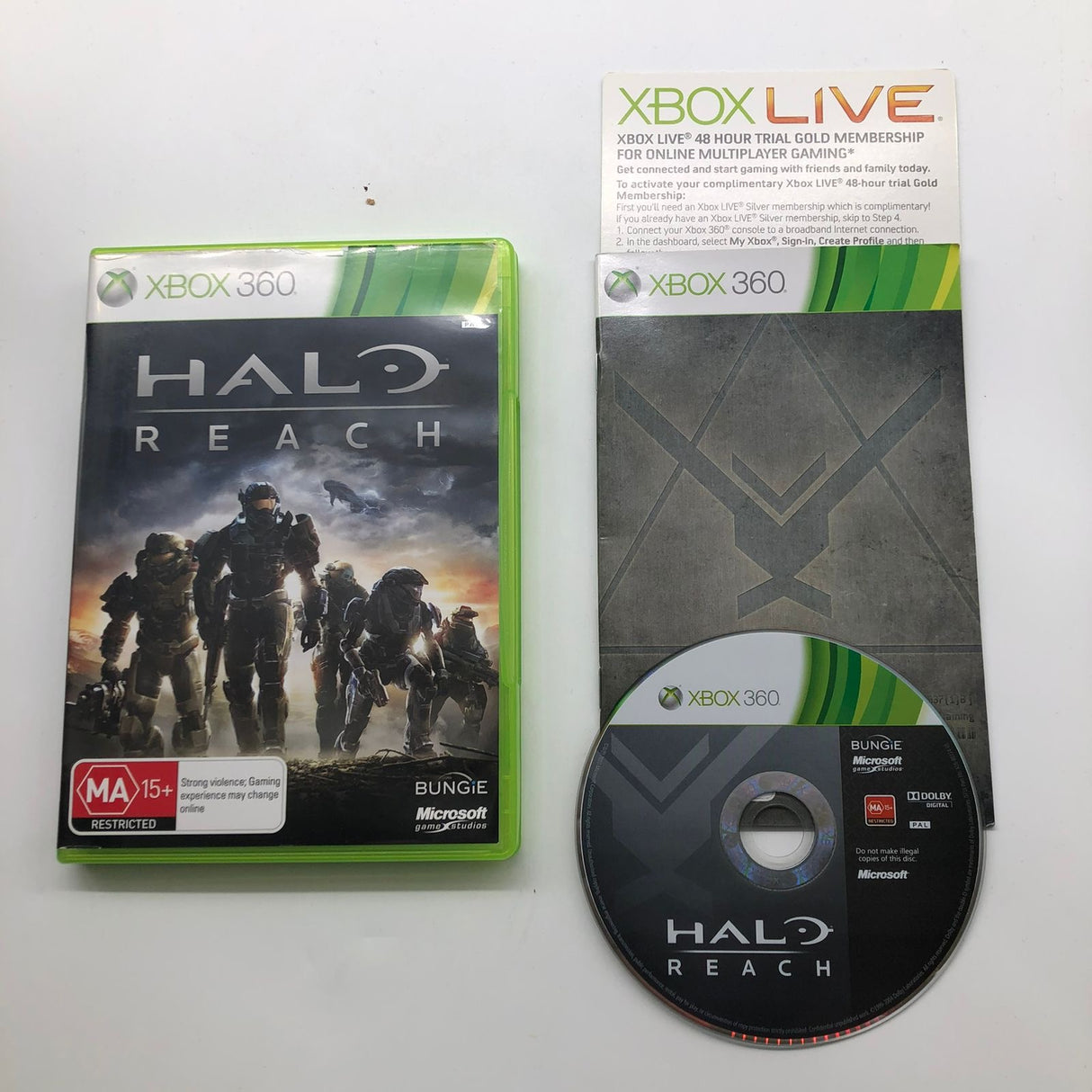 Halo Reach Xbox 360 Game + Manual PAL