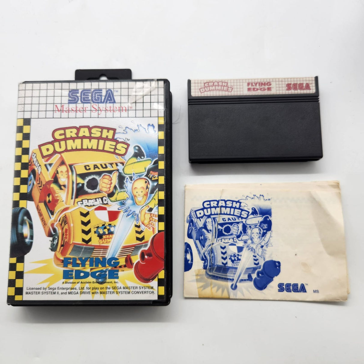 Crash Dummies Sega Master System Game + Manual PAL