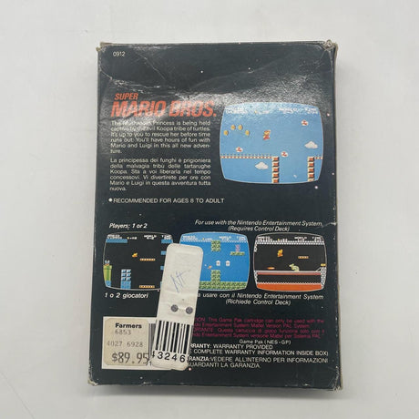 Super Mario Bros Nintendo Entertainment System NES Game Boxed Complete PAL