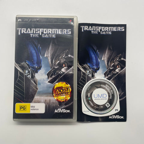 Transformers The Game PSP Playstation Portable Game + Manual  05A4