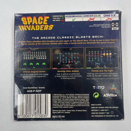 Space Invaders Nintendo Gameboy Advance GBA Game Boxed-Trippy Trades
