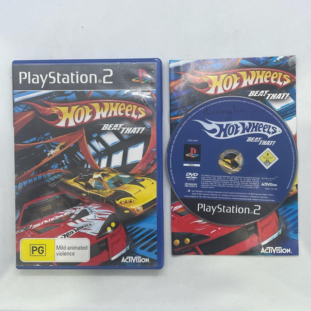 Hot Wheels Beat That PS2 Playstation 2 Game + Manual PAL