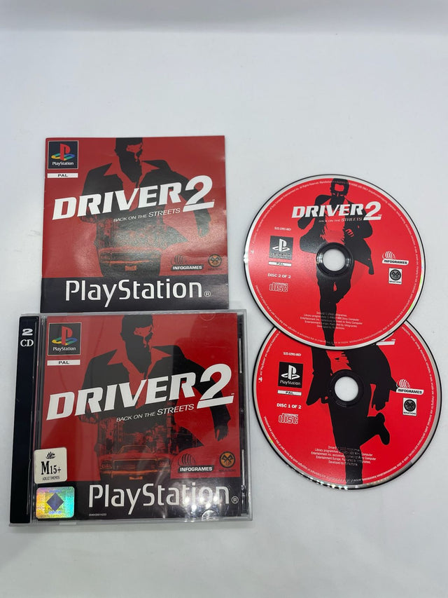 Driver 2 PS1 Playstation 1 Game + Manual PAL