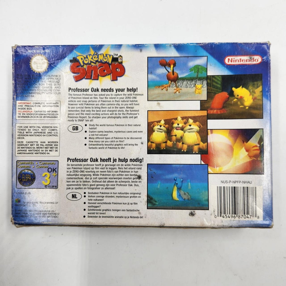 Pokemon Snap Nintendo 64 N64 Game Boxed Complete