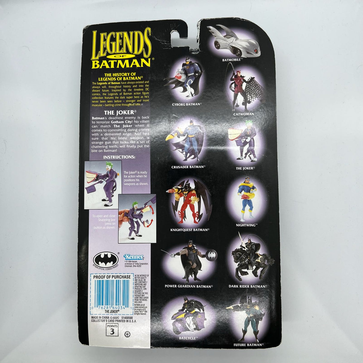 Legends Of Batman The Joker with Snapping Jaw Action Figure 1994