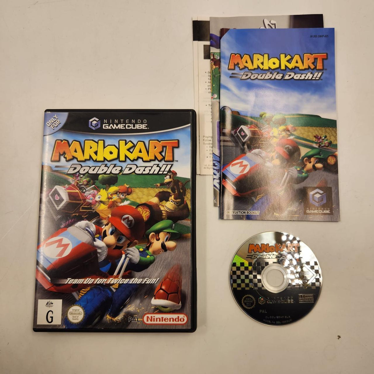 Mario Kart Double Dash Nintendo Gamecube Game + Manual PAL