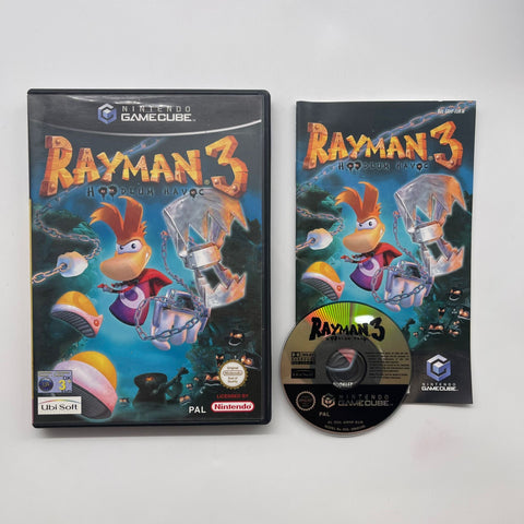 Rayman 3 Hoodlum Havoc Nintendo Gamecube Game + Manual PAL 05A4