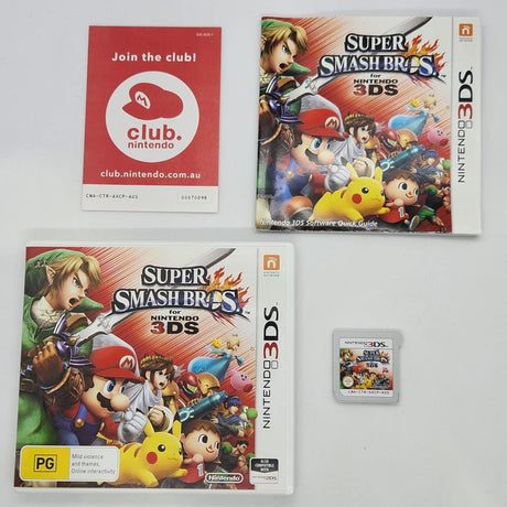 Super Smash Bros Nintendo 3DS Game + Manual PAL