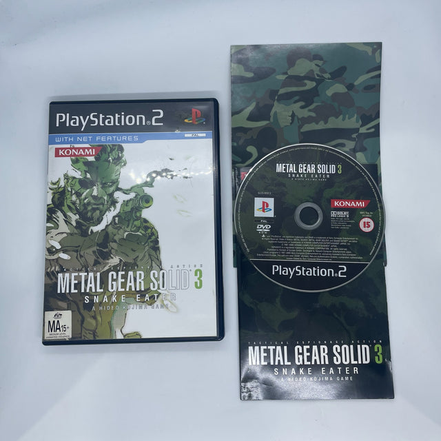 Metal Gear Solid 3 Snake Eater PS2 Playstation 2 Game + Manual PAL