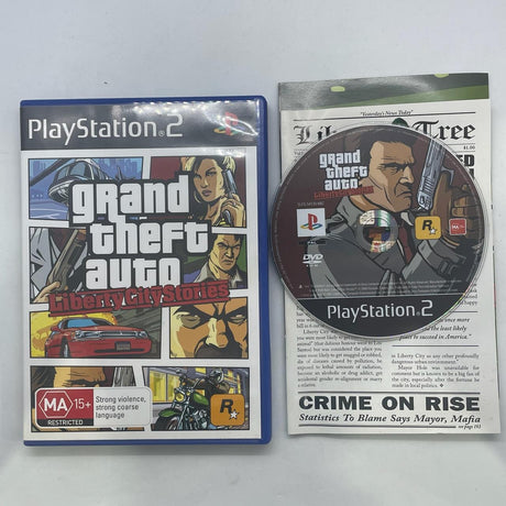 Grand Theft Auto GTA Liberty City Stories PS2 Playstation 2 Game + Manual PAL