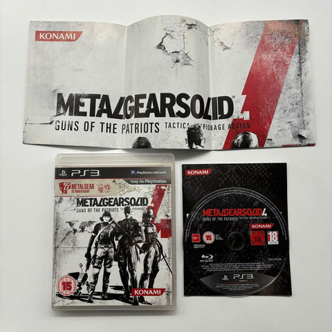 Metal Gear Solid 4 25th Anniversary Edition PS3 Playstation 3 Game + Manual 05A4
