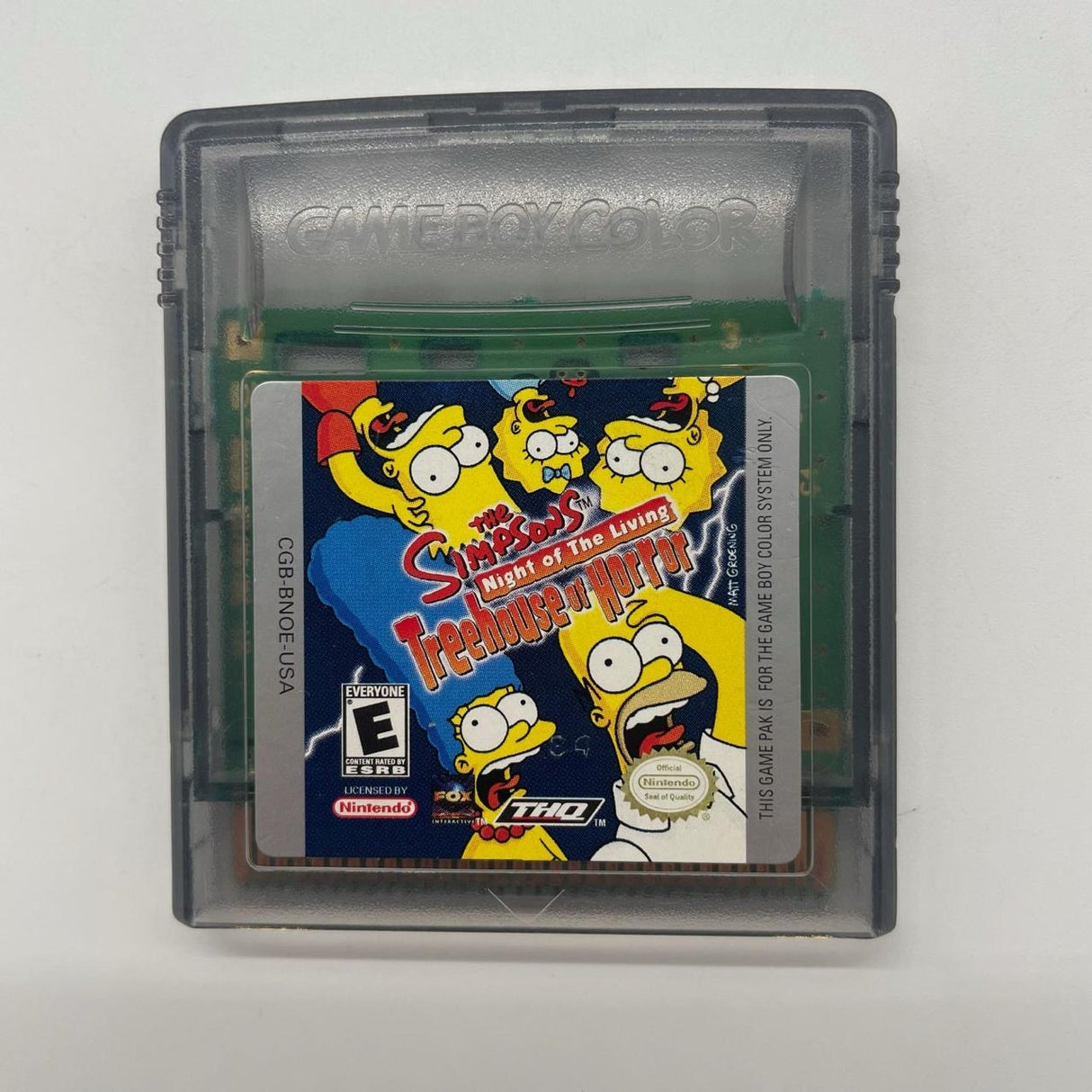 The Simpsons Treehouse of Horror Nintendo Gameboy Color / Colour Game Catridge