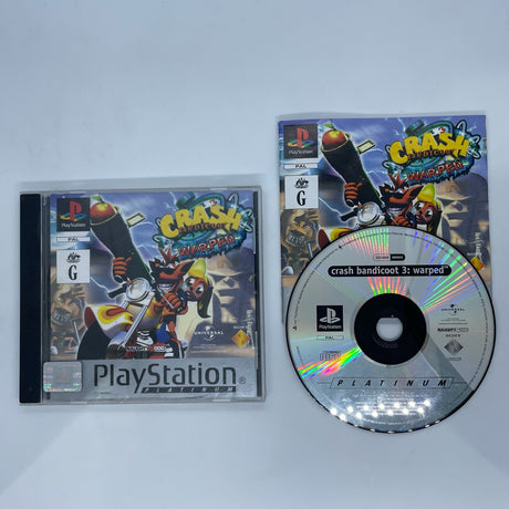 Crash Bandicoot 3 Warped PS1 Playstation 1 Game + Manual PAL