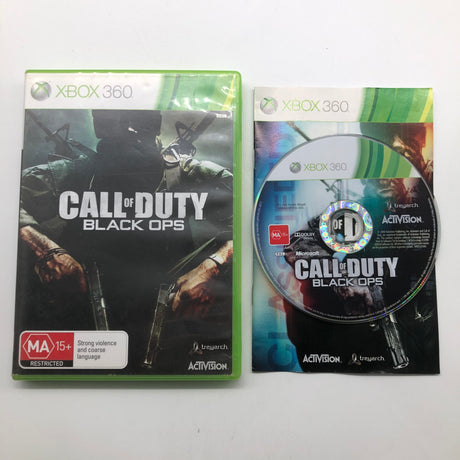 Call Of Duty Black Ops Xbox 360 Game + Manual PAL 25AU4