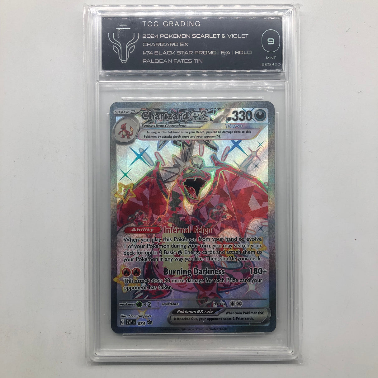Charizard EX Pokemon Card SVP 074 Scarlet & Violet Black Star promo Graded TCG 9 25AU4-Trippy Trades