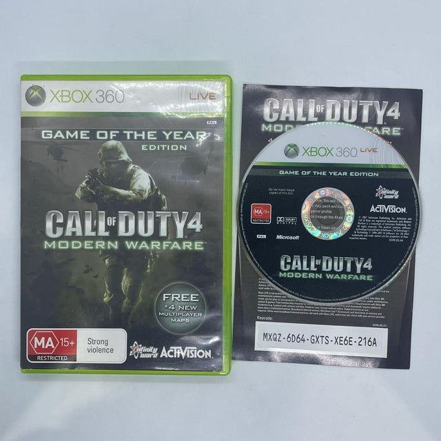 Call of Duty 4 Modern Warfare Game of The Year Xbox 360 Game + Manual PAL