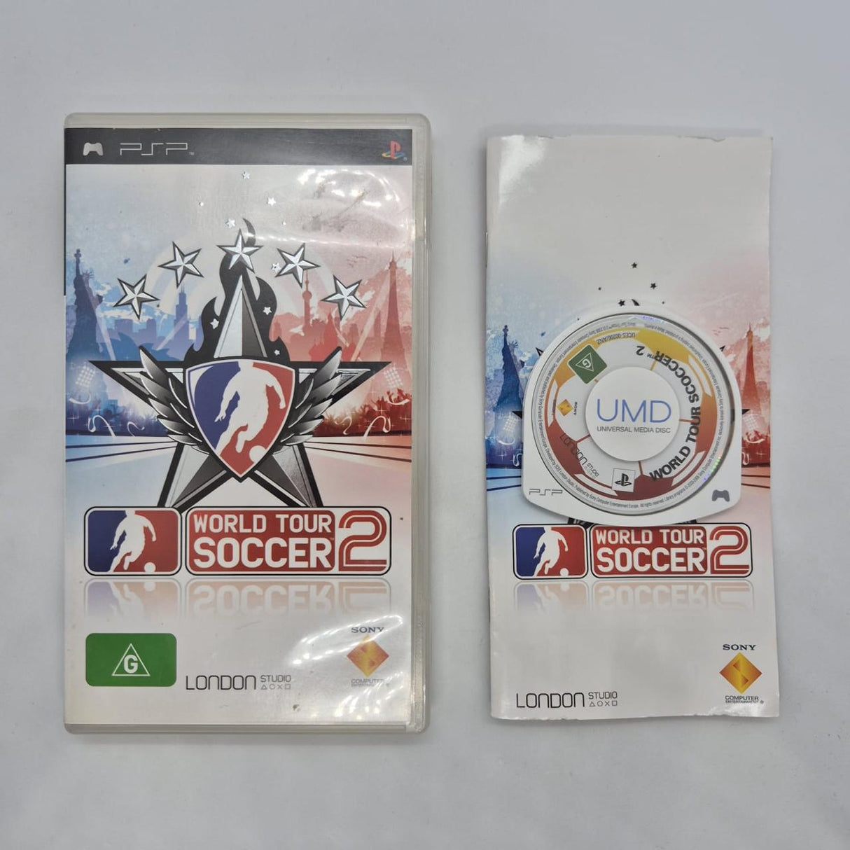 World Tour Soccer 2 PSP Playstation Portable Game + Manual