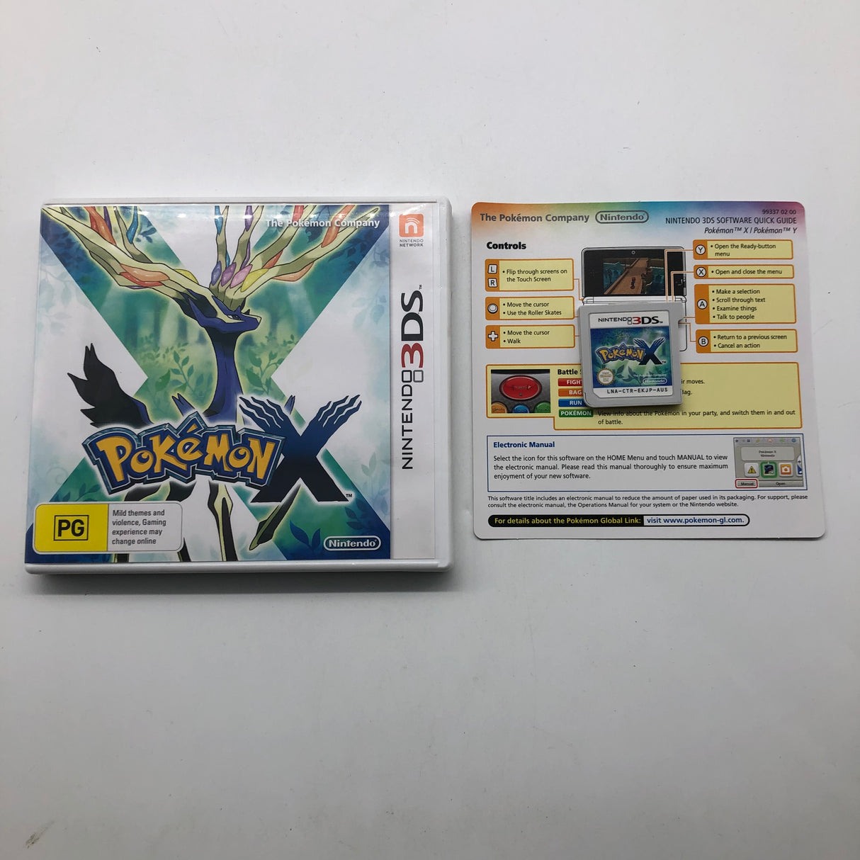 Pokemon X Nintendo 3DS Game + Manual PAL 25AU4