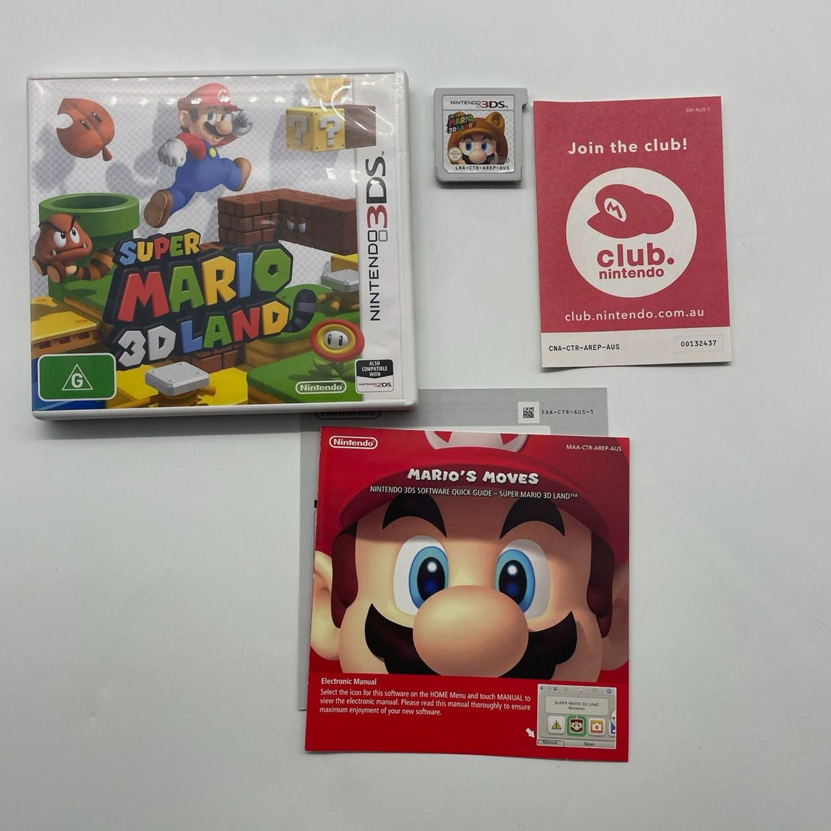 Super Mario 3D Land Nintendo 3DS Game + Manual PAL