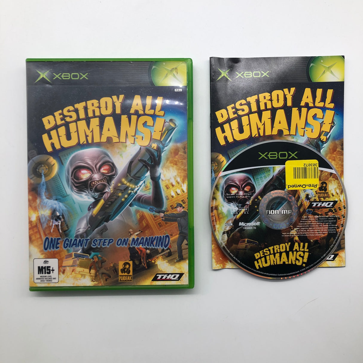 Destroy All Humans Xbox Original Game + Manual PAL