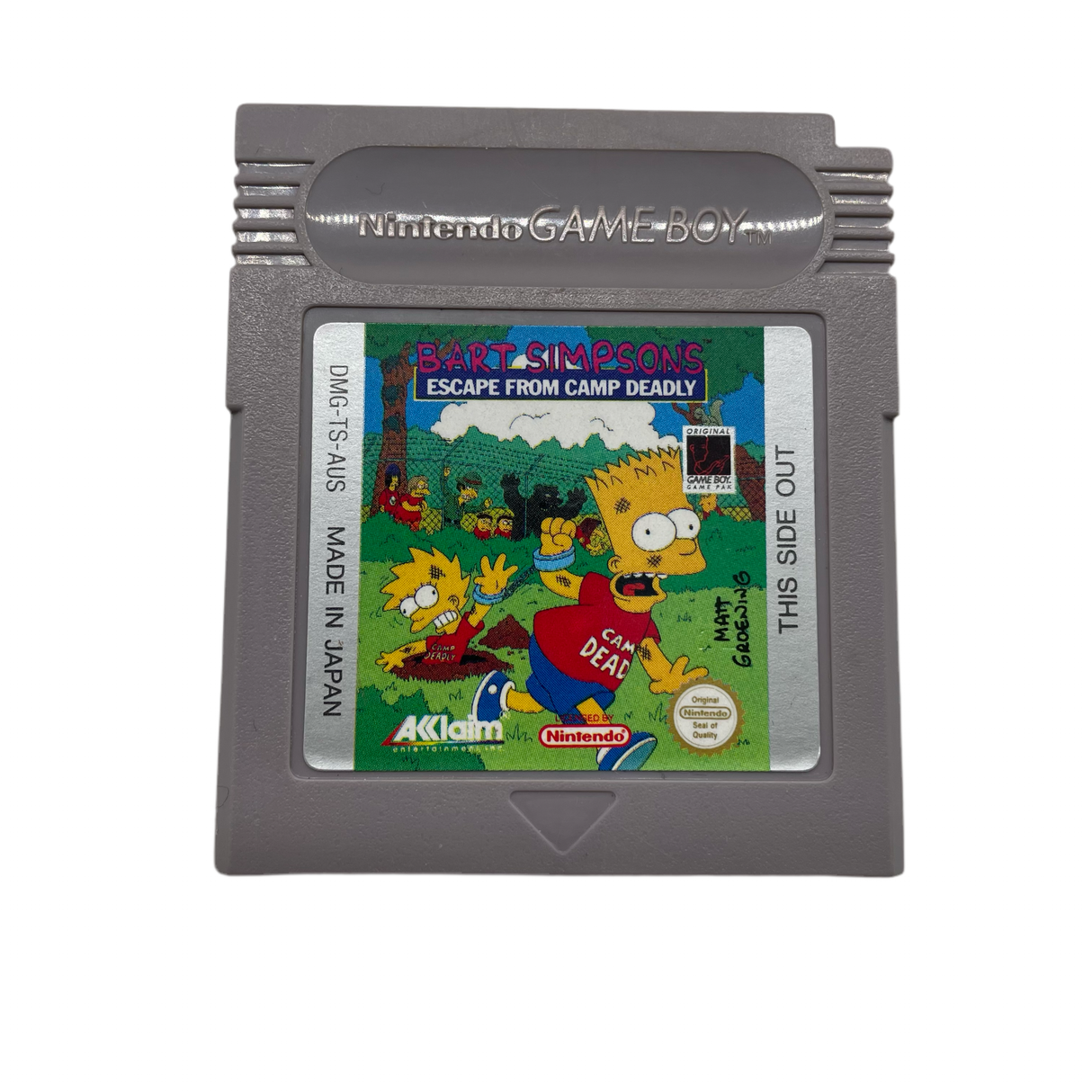 Bart Simpsons Escape From Camp Deadly Nintendo Game Boy Game Cartridge Only PAL