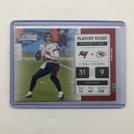 2021 Panini Contenders Football Playoff Ticket #PLT-TOB Tom Brady Buccaneers 25AU4