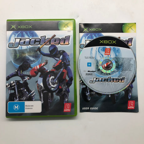 Jacked Xbox original game + manual PAL