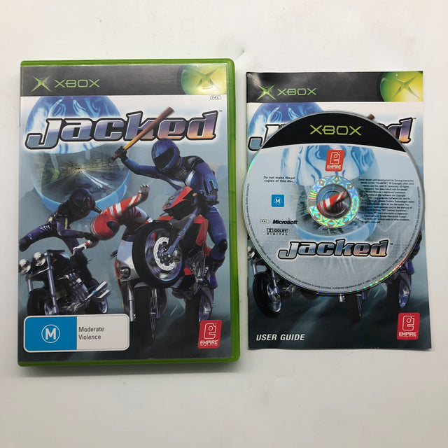Jacked Xbox original game + manual PAL