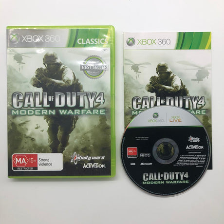 Call Of Duty 4 Modern Warfare Xbox 360 Game + Manual PAL