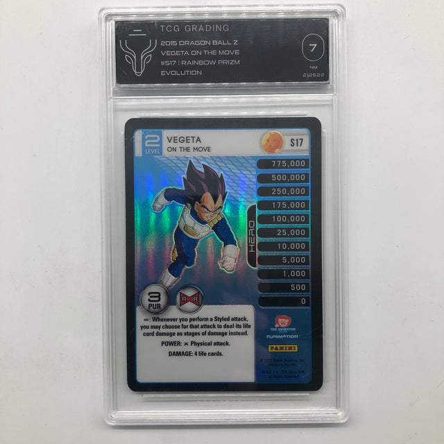 Vegeta On The Move Dragon Ball Z S17 Rainbow Prizm Evolution Graded TCG 7 25AU4-Trippy Trades