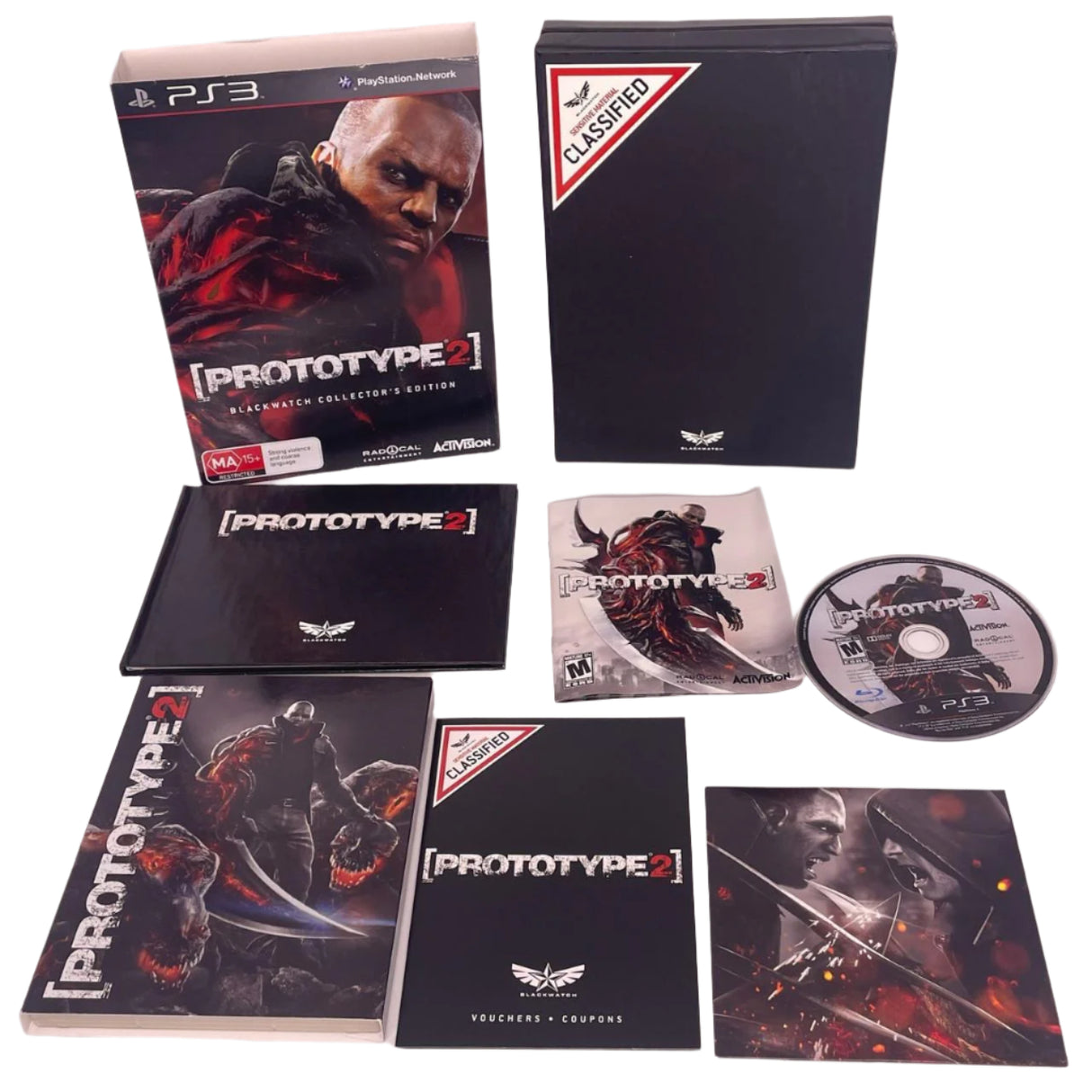 Prototype 2 Blackwatch Collectors Edition PS3 Playstation 3 Game + Manual