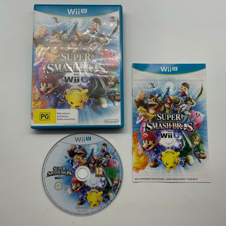 Super Smash Bros Nintendo Wii U Game + Manual PAL