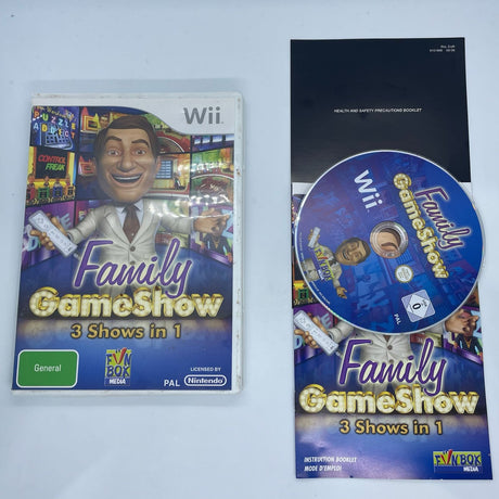 Family Game Show 3 Shows In 1 Nintendo Wii Game + Manual PAL