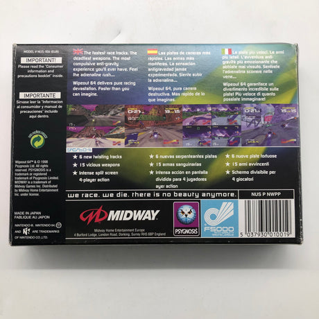 Wipeout 64 Nintendo 64 N64 Game Boxed PAL 25AU4