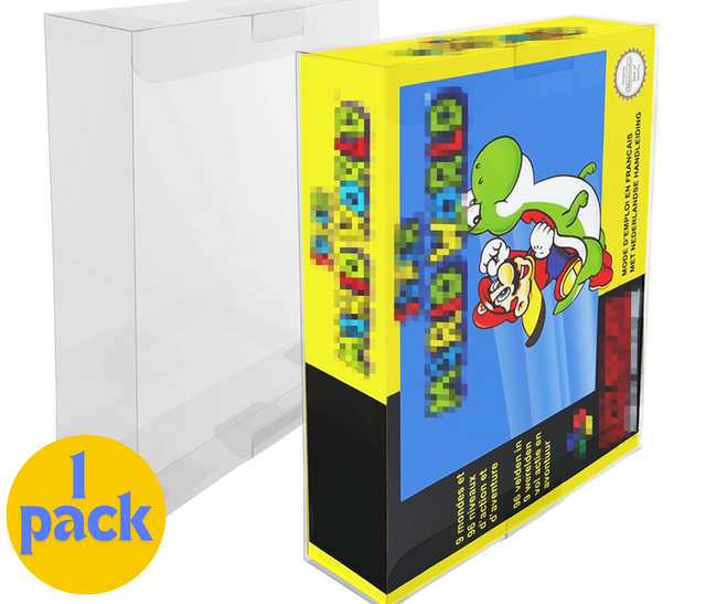 1 Pcs Single Clear Box Protector Case Nintendo SNES & N64 64 Game Boxed