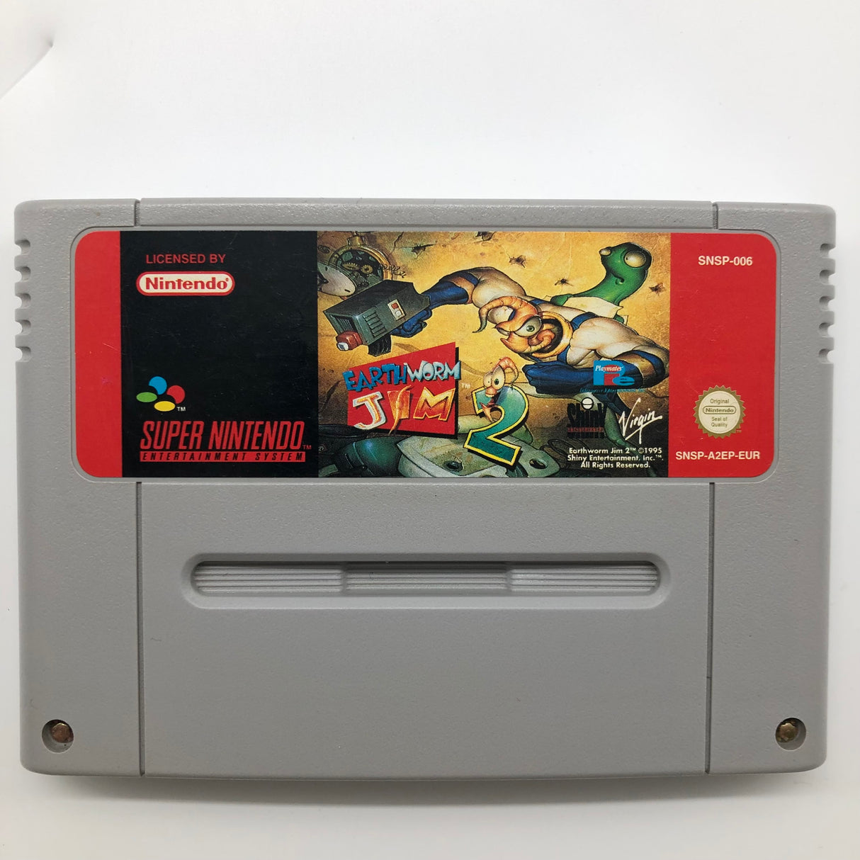 Earth Worm Jim 2 Super Nintendo SNES Game Cartridge PAL 9JE4 - Trippy Trades 
