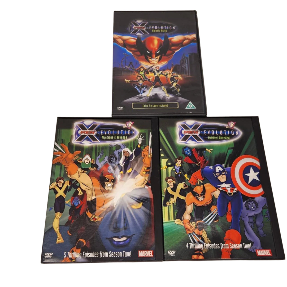X-Men Evolution Marvel x3 DVD Video Combo