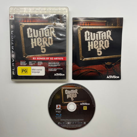Guitar Hero 5 PS3 Playstation 3 Game + Manual 05A4