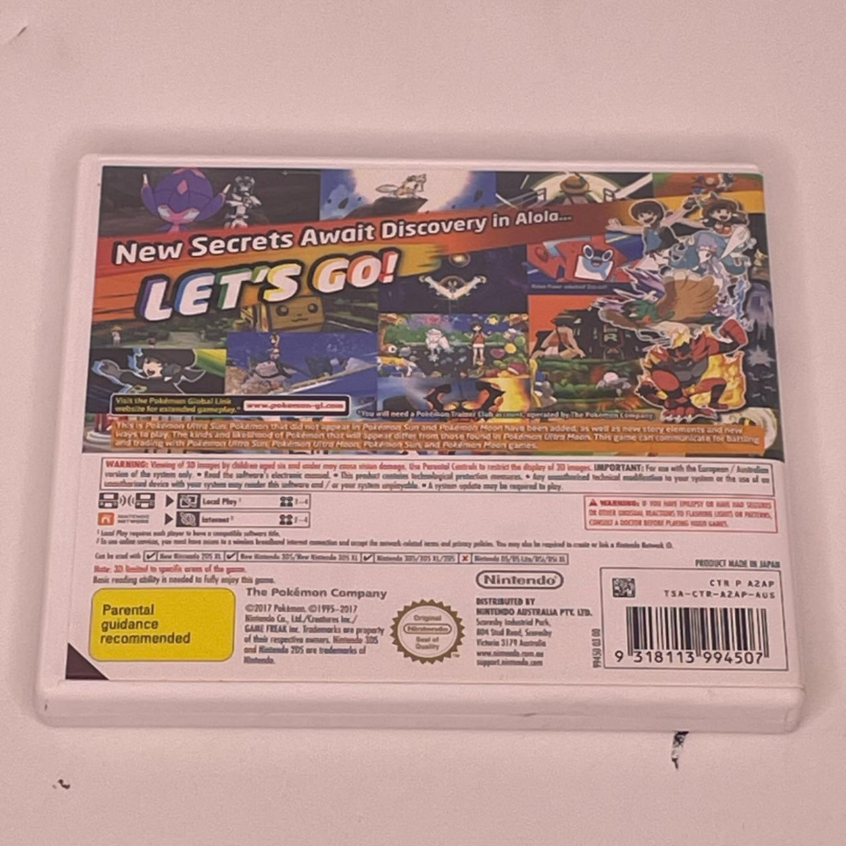 Pokemon Ultra Sun Fan Edition With Steelbook Edition Nintendo 3DS Game + Manual PAL