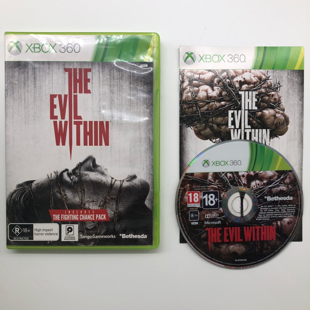 The Evil Within Xbox 360 Game + Manual PAL