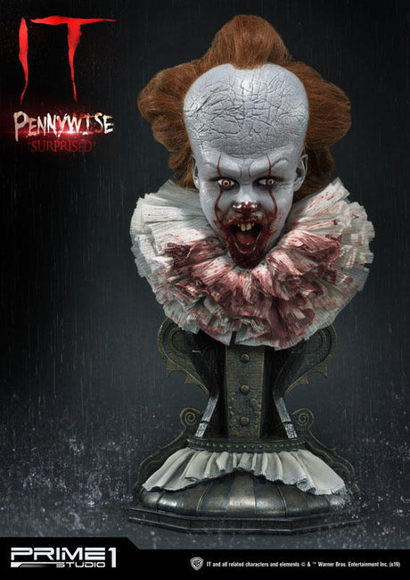 Prime 1 Studio HDBIT-03 IT Pennywise Surprised 1/2 Bust Statue Figure 201/250