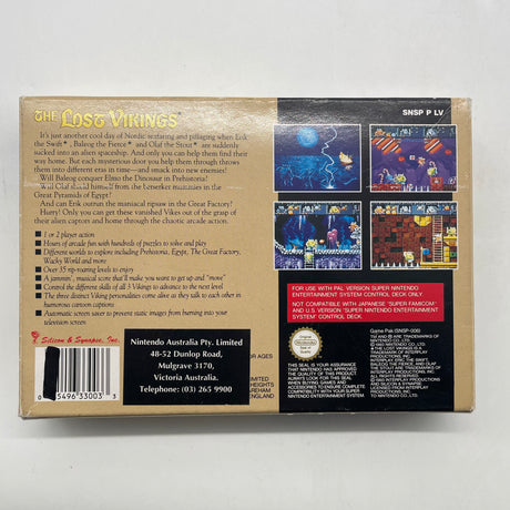 The Lost Vikings Super Nintendo Entertainment System SNES Game Boxed Complete