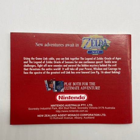 The Legend of Zelda Oracle of Seasons Game Boy Color Boxed Complete