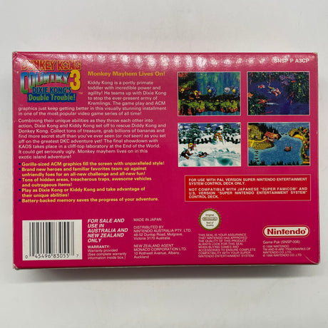 Donkey Kong Country 3 Dixie Kong’s Double Trouble Super Nintendo Entertainment System SNES Game Boxed Complete